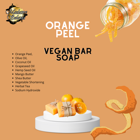 Vegan Bar Soap- Orange Peel