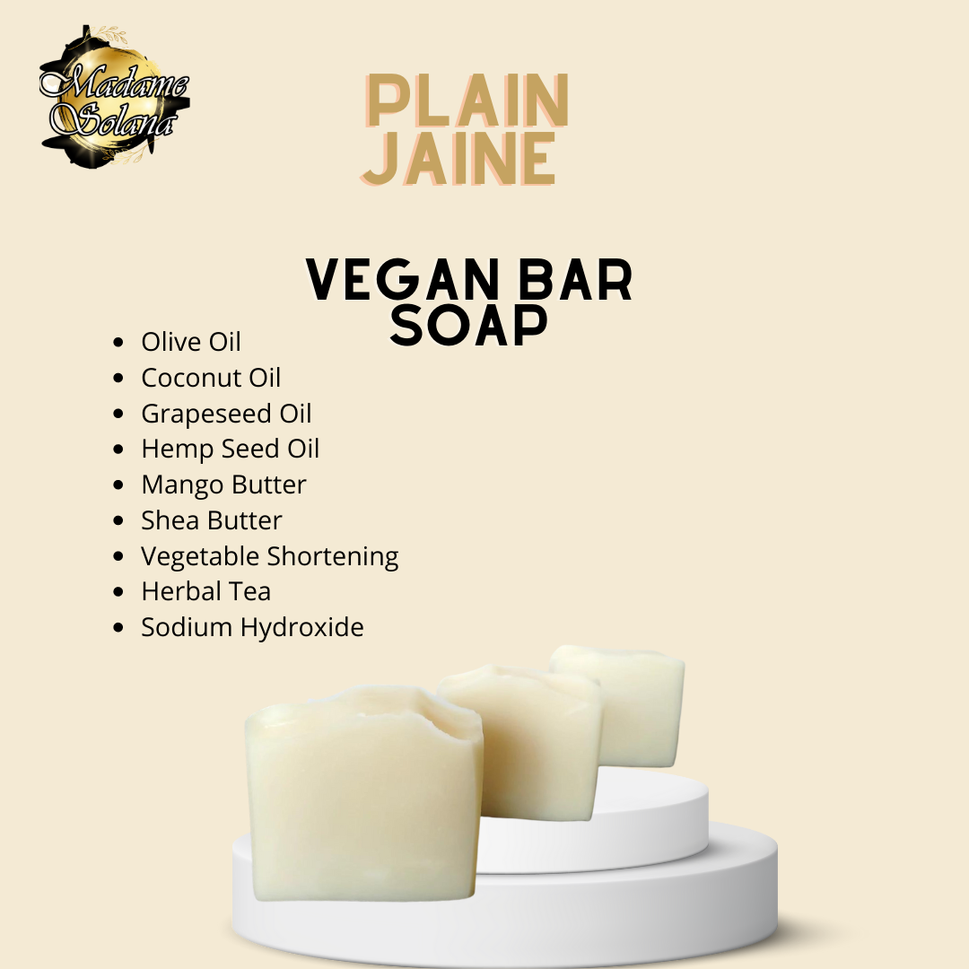 Vegan Bar Soap - Plain Jaine